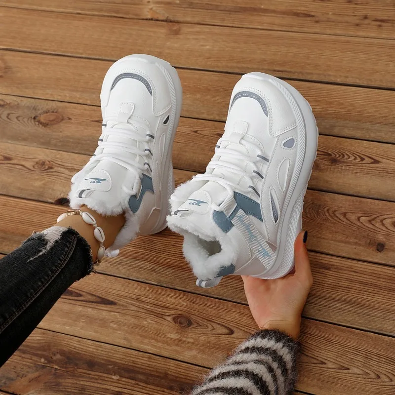 Winter Women's Comfortable Color Blocking Keep Warm Snow Boots 2026 New Women Fashionable Anti Slip Wear-resistant Snow Boot