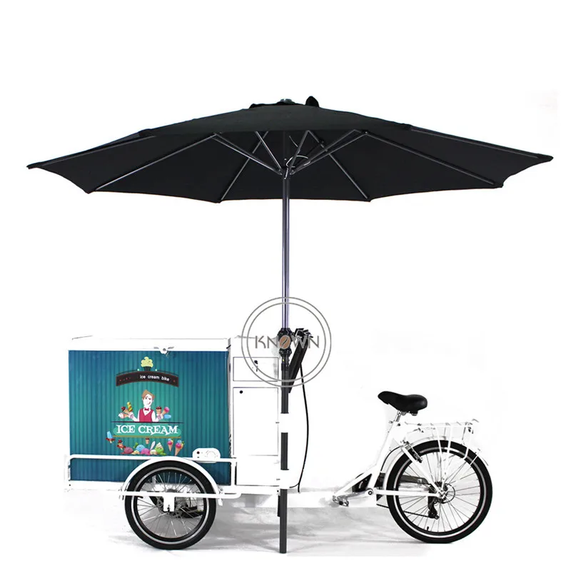 

Pedal Three Wheels Cargo Bike Family Adult Tricycle Outdoor Mobile Fast Food Vending Cart