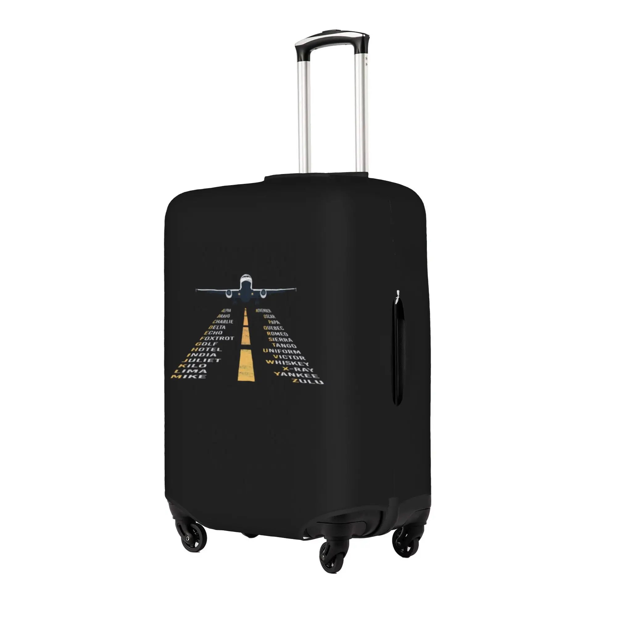 Phonetic Alphabet Pilot Cadet Airplane Art Luggage Cover Cute Aviation Plane Suitcase Protector Covers Suit For 18-32 inch