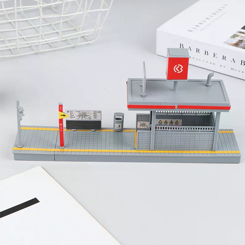 مقياس 1:64 محطة مترو ديوراما نموذج مجموعة المشهد الهندسي لتقوم بها بنفسك تفكيك لتزيين طاولة الرمل ديوراما #4