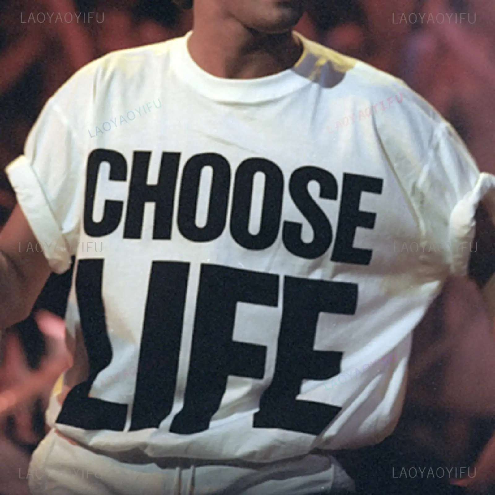 Choose Life Wham Retro 80s 80's Simple Letters T Shirt Woman Man Summer Music Festival High Quality Cotton Printed T-shirt