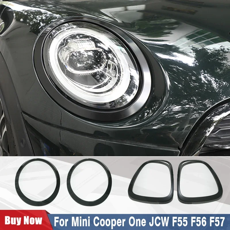 

For Mini Cooper One JCW F55 F56 F57 Car Headlight Head Tail Rear Lamps Rim Light Trim Ring Covers Auto-Styling Accessories