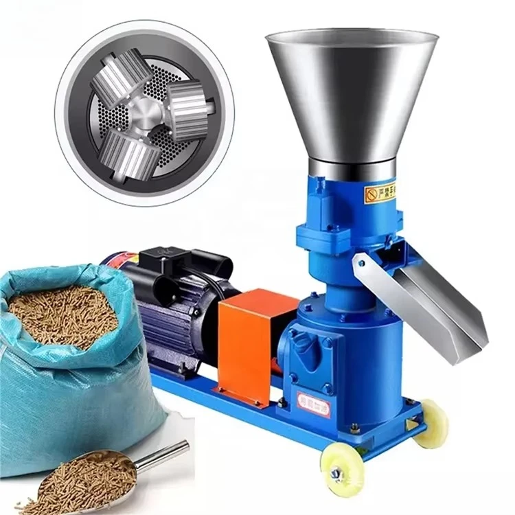 Small Feed Pellet Machine Dry Wet Use Home Farming Equipment Pellet Mill 220V Corn Straw Processing