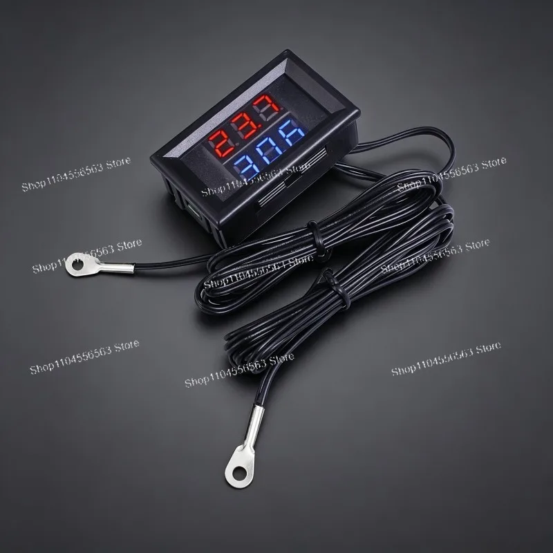 High Precision Dual-Display Digital Thermometer -55-120C NTC Waterproof Metal Probe Car Temperature Meter Industrial Lab
