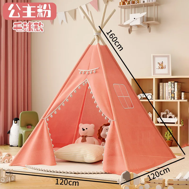 Tipi portable pour enfants, tente pour enfants, maison de jeu, wigwam pour enfants, tipi pour enfants, fosse à balles pour tout-petits, château pour fille, salle de jeux, 1.35m