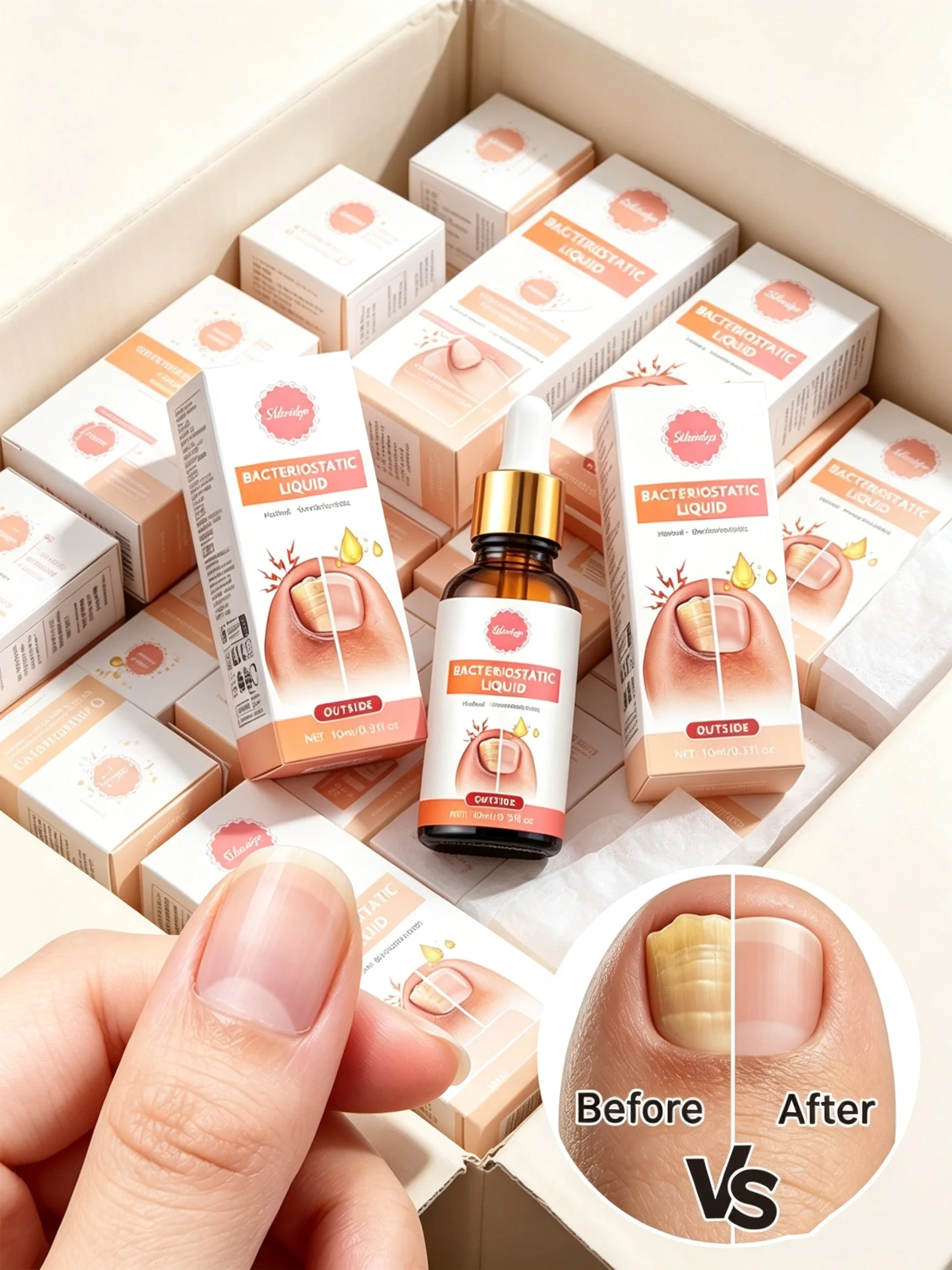 Tea Tree Oil Nail Strengthen 10ml Nail Repair Serum with Manicure Pedicure Tool Kit