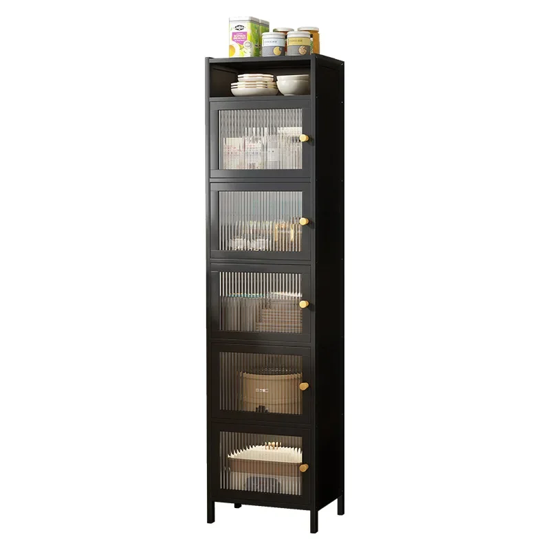 Modern 6 Tier Stackable Storage Bins with Lids Doors Wheels Foldable Cabinet Organization Drawer Transparent Organizers Boxes