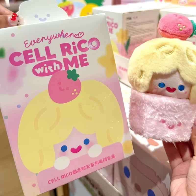 

Hot Cell Rico Happy Sweets Series Plush Blind Box Anime Figure Doll Mystery Box Cute Bag Pendant Keychain Collect Christmas Gift