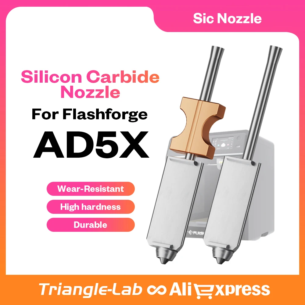 Trianglelab Phaetus Silicon Carbide Nozzle Perfect Fit for Flashforge AD5X Nozzle Upgrade Printing Temper 300℃