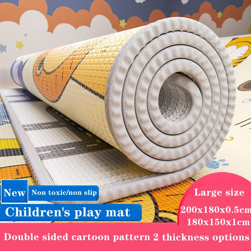 200x180cm Giraffe Lion Baby Play Mat Puzzle Children's Mat Baby Climbing Pad Kids Rug Baby Game Mats Toys for Children Thick 1cm