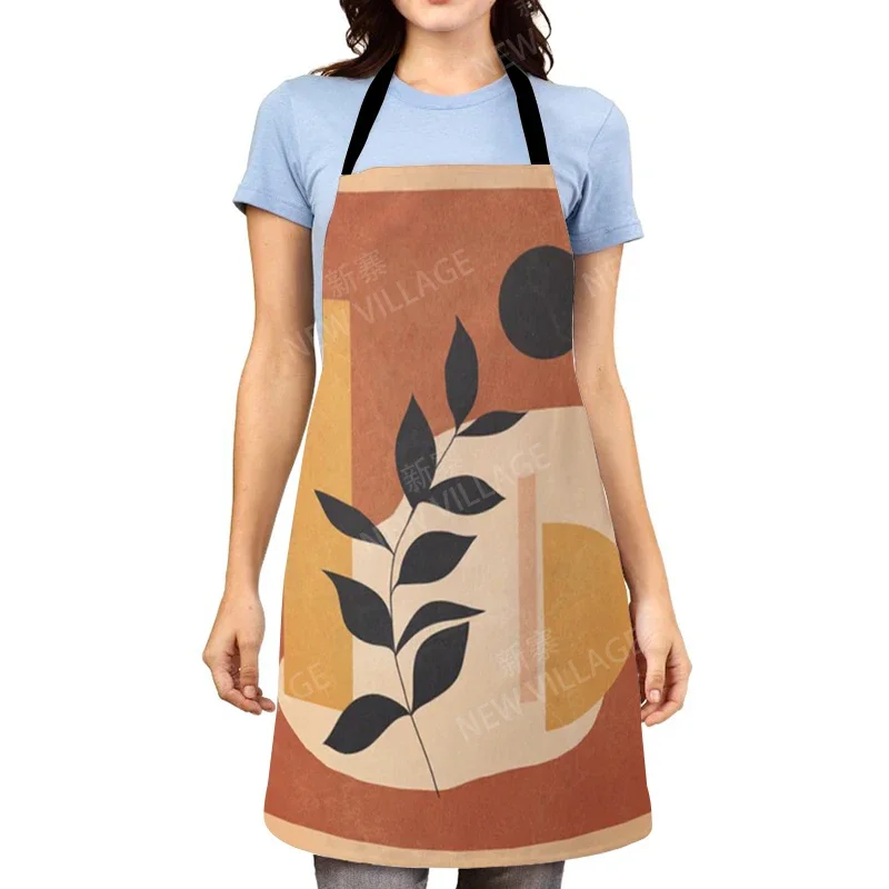 Aesthetic Women kitchen apron kids original Children Waterproof girl  princess waiter work apron oil proof nordic boho plant