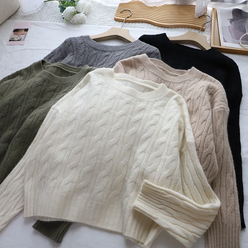 een ort Knitted Sweater Women's Autumn Inner Wear High Waist ature 2025 New Korean Sle Top Fem Faion