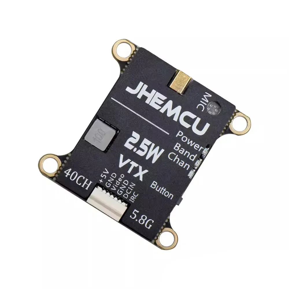 JHEMCU 2.5W 5.8G VTX Transmitter  0/25/400/800/1.5W/2.5W 2500MW Adjustable 2-6S 40CH IRC/OSD For Long Range FPV Racing Drone