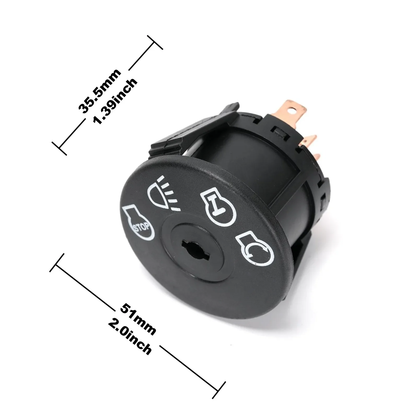 Lawn Mower Ignition Switch 532175566(4-Position, 7Pin)with 2 Keys Compatible with AYP, Husqvarna,MTD,Cub Cadet,Delta,Stratton