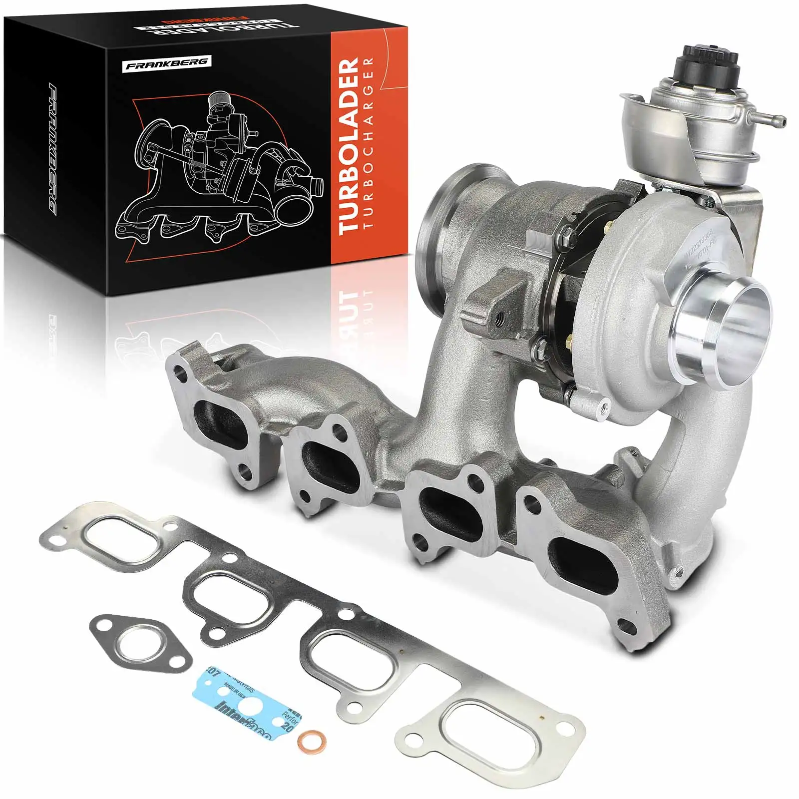 Frankberg 1x Turbolader Abgaskrümmer Einheit für VW California T6 Camper Crafter MAN TGE Bus Kasten 04L253014M