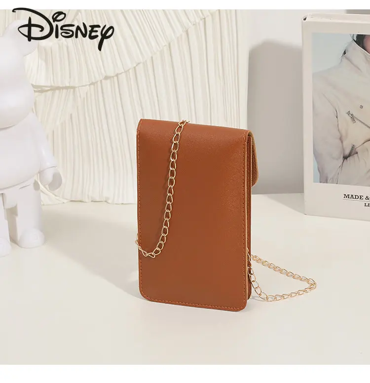 Disney Mickey New Women\'s Bag High Quality Fashion Women\'s Crossbody Bag Cartoon Versatile Chain Shoulder Bag Casual Mobile Bag