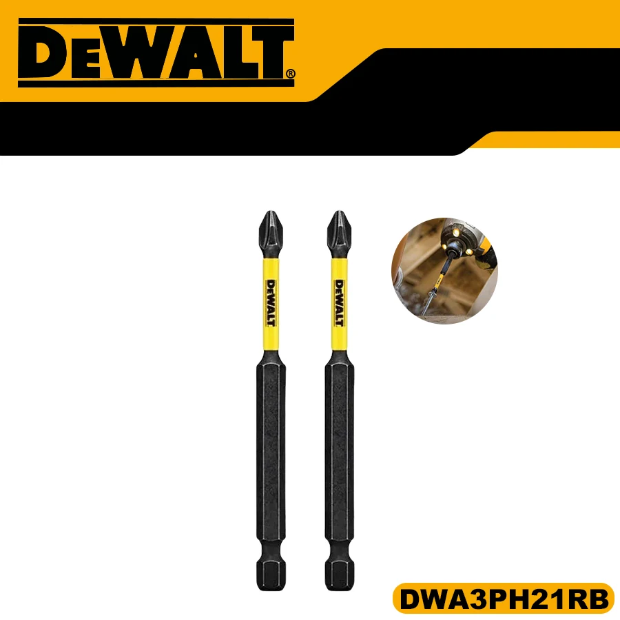 DEWALT DWA3PH2IRB Phillips #2 Impact Screwdriver Bit 1/4 Shank for Electric Drill 2/5/10-Piece Long Drill Power Tool Accessory