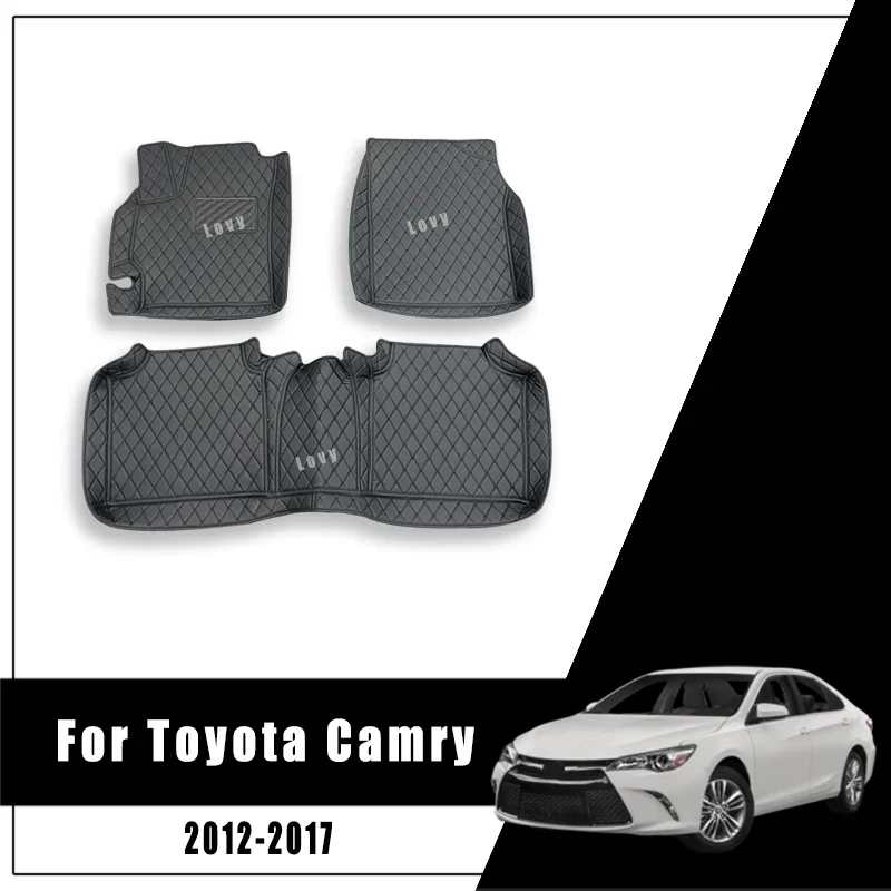 Car Floor Mats For Toyota Camry XV50 2017 2016 2015 2014 2013 2012 Custom Foot Pad Automobile Carpets Auto Interior Accessories