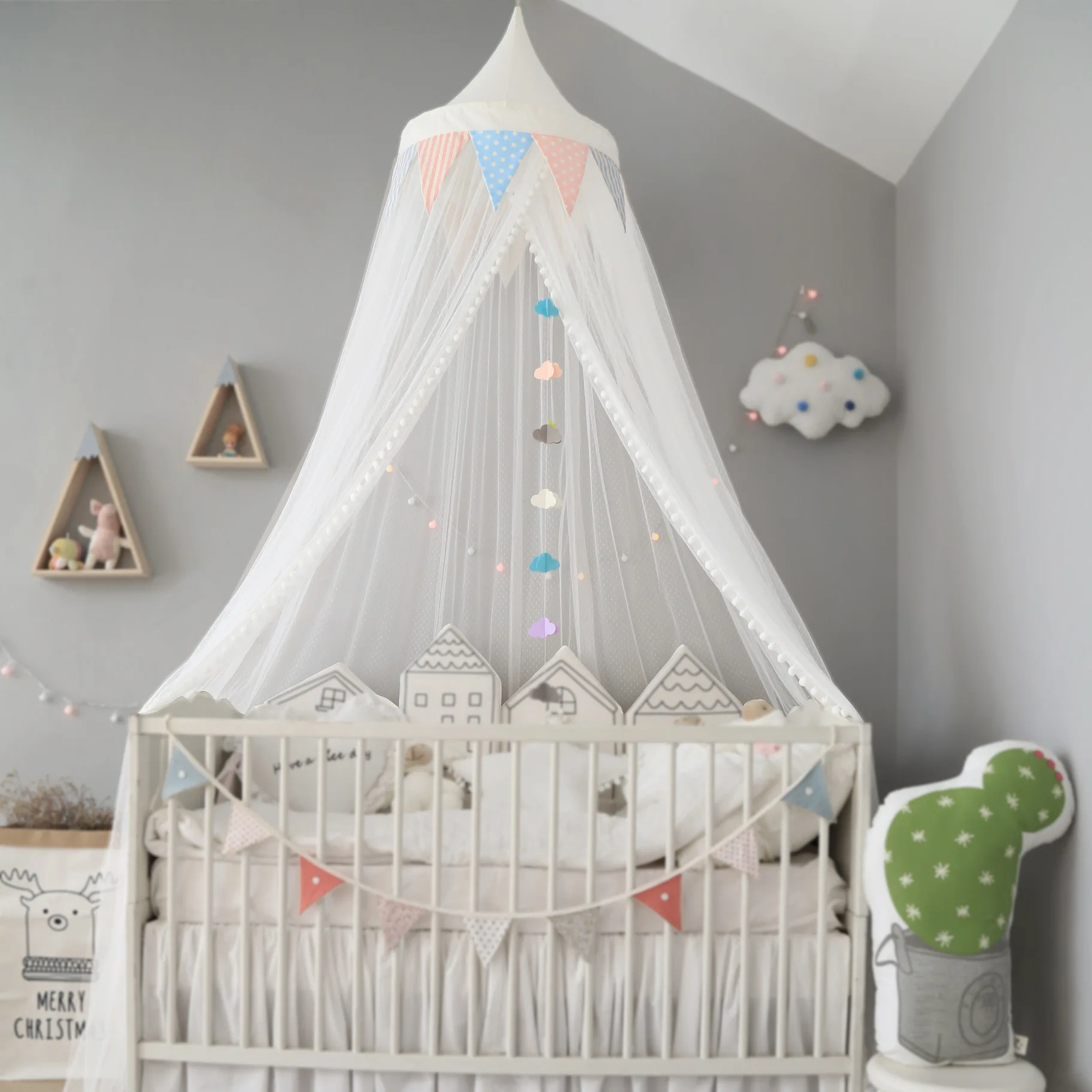 Children's Mosquito Net Nordic Home Baby Anti-mosquito Tent Children's Bed Crib Ceiling Mosquito Net