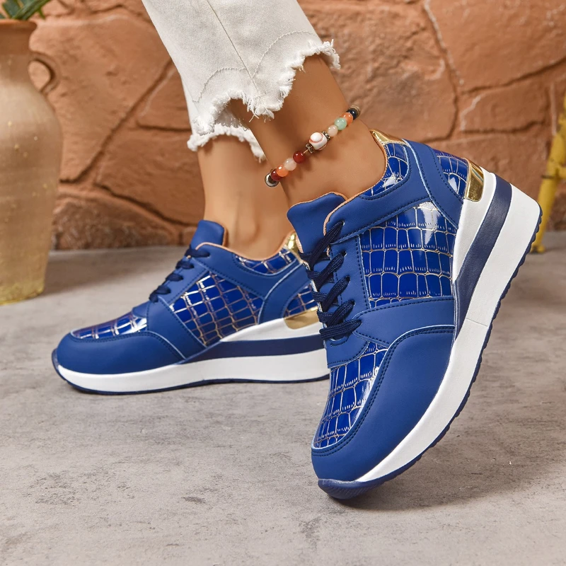

Thick-soled, color-blocked, fashionable, versatile, comfortable, anti-slip, breathable, sporty and casual women's single shoes