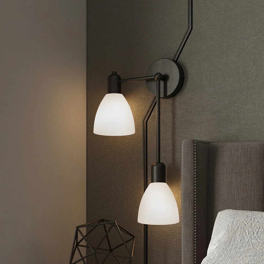 

2Pcs Decorative Glass Lamp Shade Frosted White for Pendant Chandelier Light Fixture Replacement Cover Replacement Glass Shades