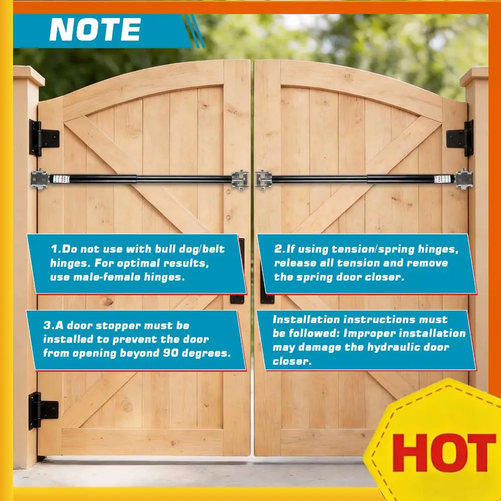 

6Pcs TB200B Protective Door Holder Hardware 60 To 140 Pounds in Weight Hydraulic Gates Close Tool 40 To 64 Inches in Width