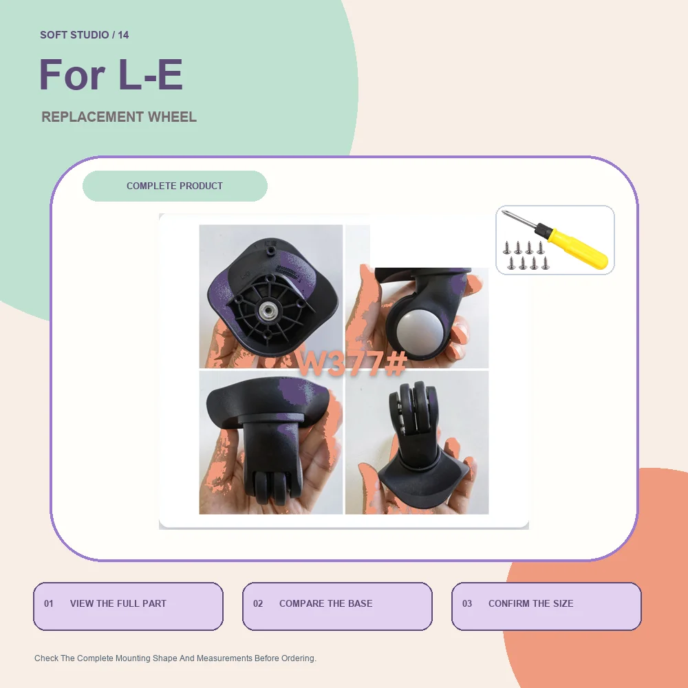 Soft Studio Suitcase Replacement Wheel For Red Eagle L-E Silent Suitcase Caster Repair Accessory Premium Travel