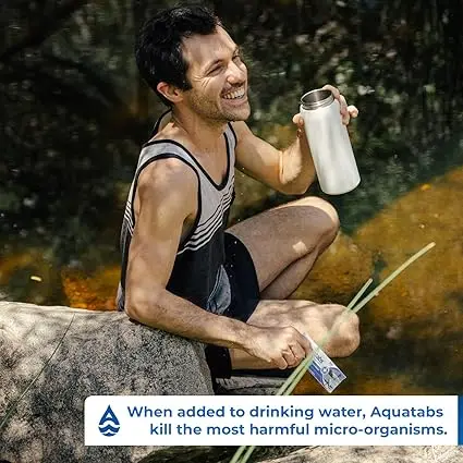 Water purification tablets - travel - mountain sports - outdoor - emergencies - survival - aquatabs