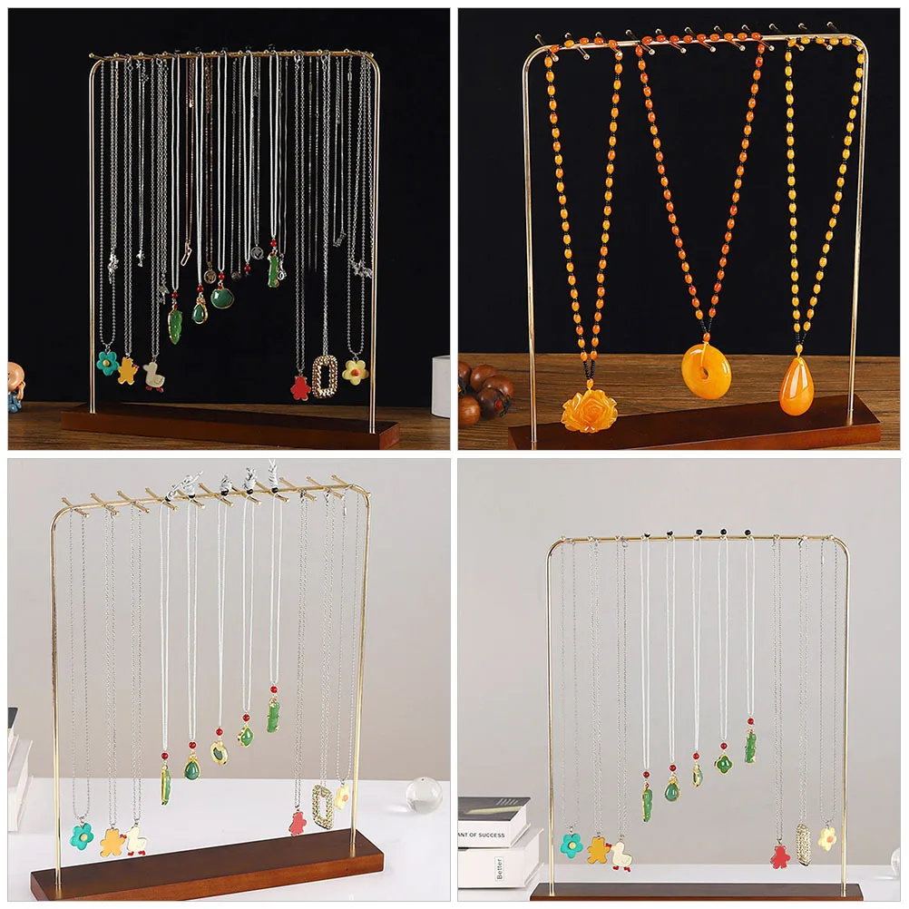 Necklace Display Stand Household Jewelry Organizer Exquisite Design Necklace Bracelet Earrings Keychain Storage Rack