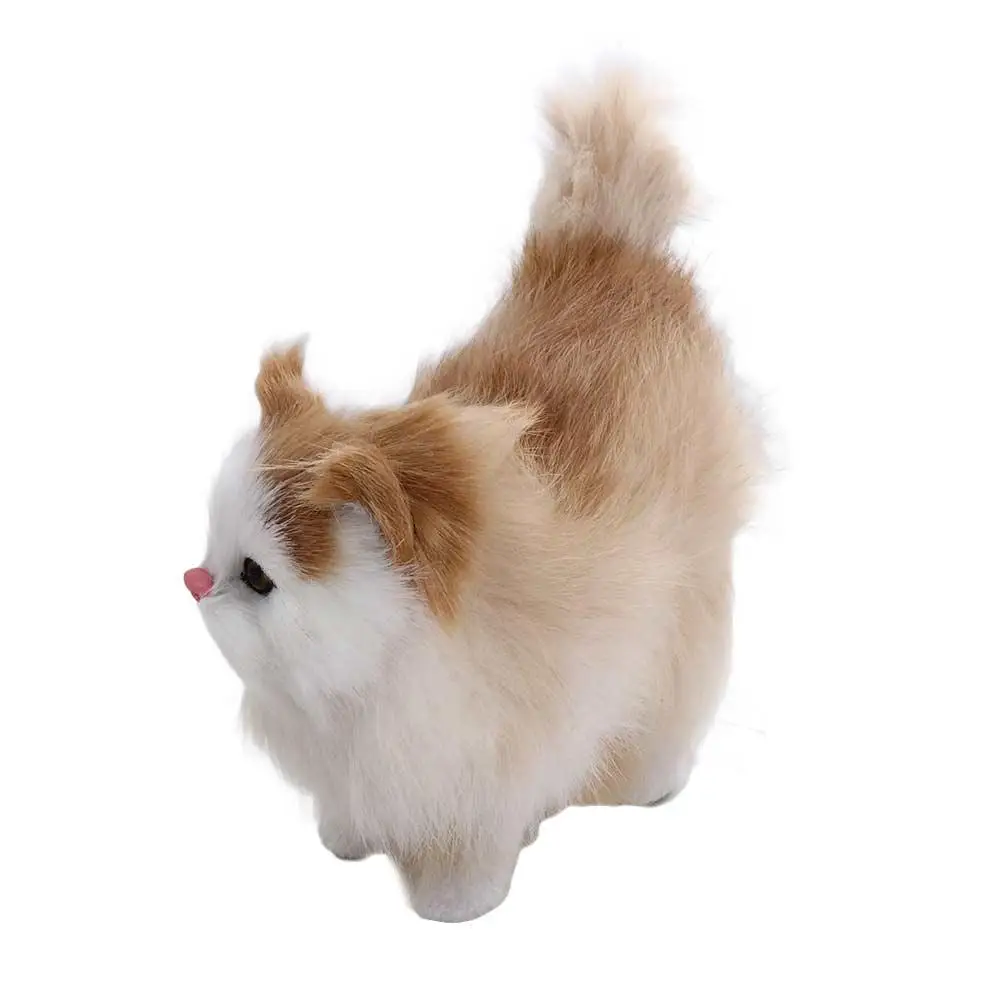 ニャース カワイイ 子供向け ソフトベビーおもちゃ フェイクキャット ぬいぐるみ子猫 プラッシュキャットトイ シミュレーションキャット 猫モデル