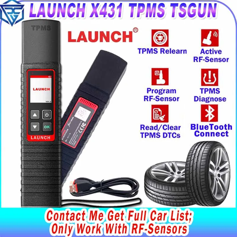 

Launch X431 TSGUN TPMS 315/433 MHZ 2 In1 RF-Sensor Car Tire Pressure Inspection Diagnostic Tool Tool activation reading learning