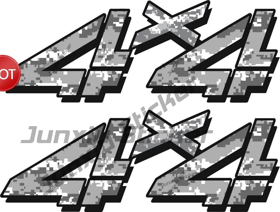 Ein Set aus zwei 4x4 Wolf Offroad Aufklebern, 4WD Z71 Gold Hook Fx4 Offroad-kompatibel, passend für F150 F250 F350 F Truck Zubehör – Detail 17
