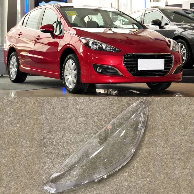 Car Headlight Cover Transparent Headlight Lens Lamp Shell For Peugeot 308 2012-2015