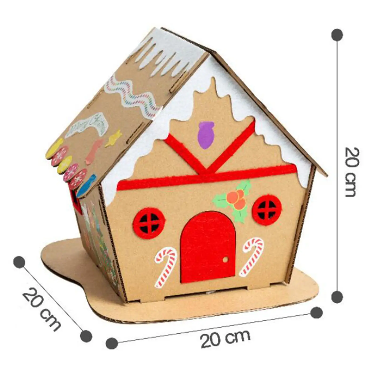 บ้านคริสต์มาสแบบทำมือชุด DIY ของเล่นเพื่อการศึกษาปฐมวัยวัสดุการสอนคริสต์มาส