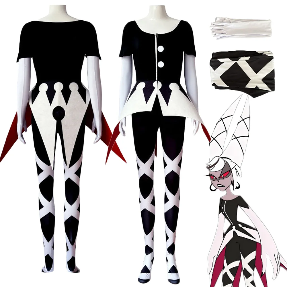 

Disguise TV Hell Inn 2 Carmilla Carmine Cosplay Black Costume Women Clothes Set Uniform Outfits Halloween Carnival Party