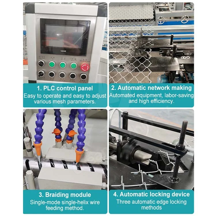 آلة سياج ربط سلسلة يتم التحكم فيها PLC معدات نسيج شبكة سلكية أوتوماتيكية لمشاريع سياج الحديقة
