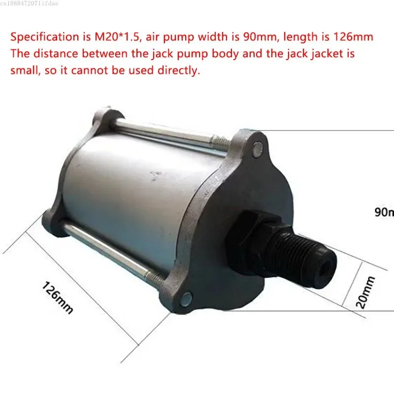 Universal Air‑Driven Jack Booster Kit, Vertical Pneumatic Hydraulic Tool 20‑32‑50 Ton Equipped With Air Hose