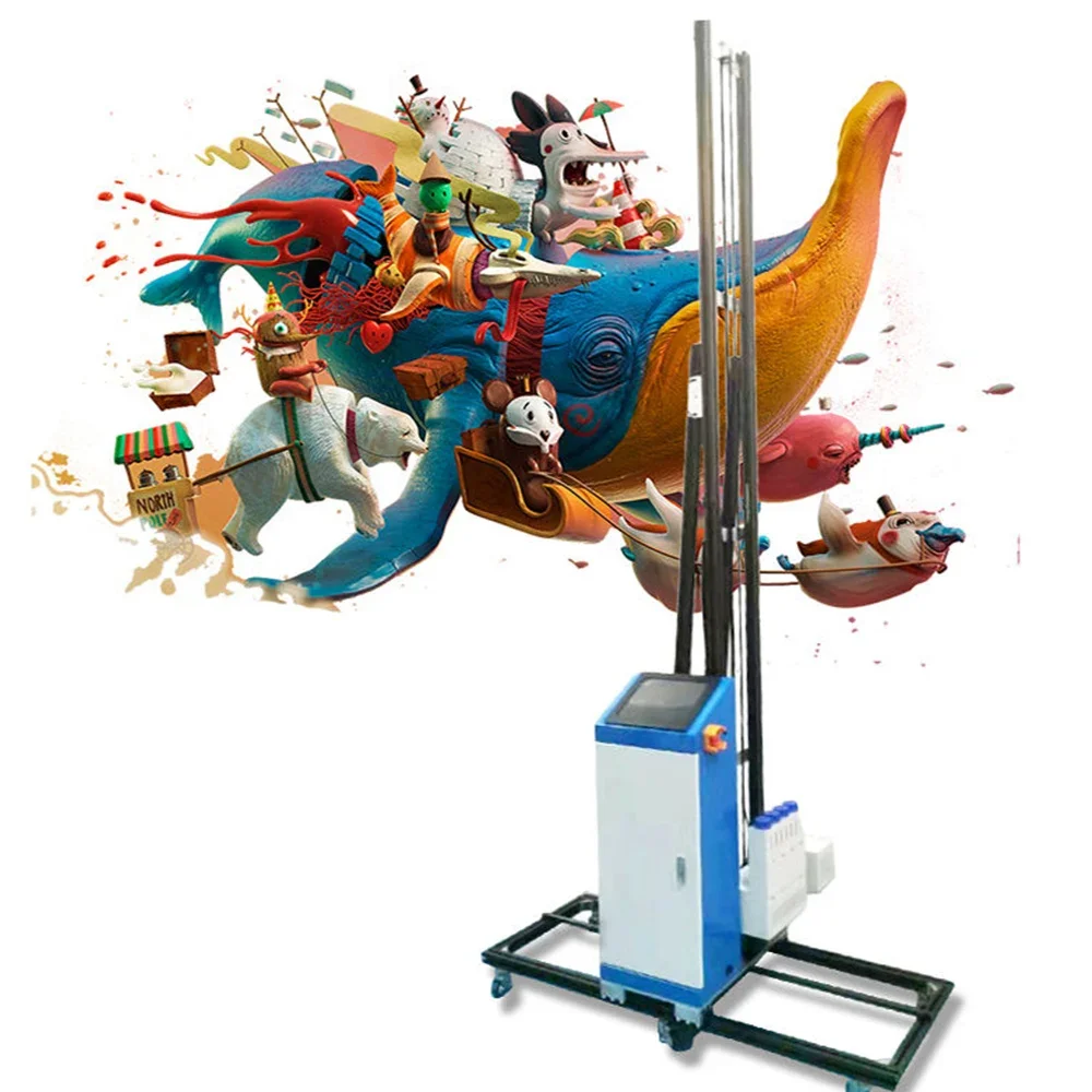 Industrial grade 5D 3D mural ,wall painting machine,fully automatic wall spray painting machine,3D wall painting machine