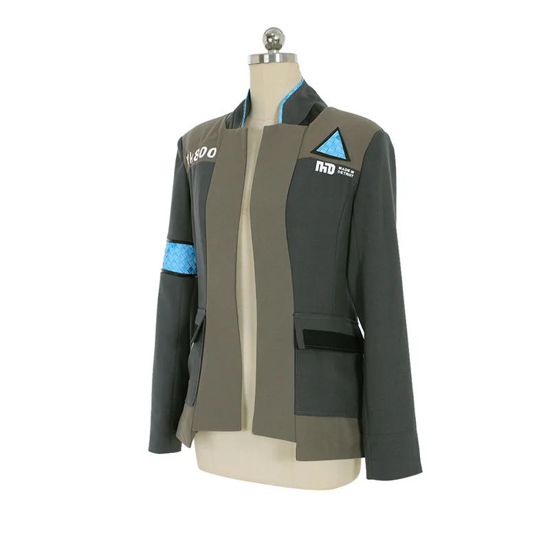 Game Connor Cosplay Kostuum Zwart Rk800 Jas Jas Halloween Pak