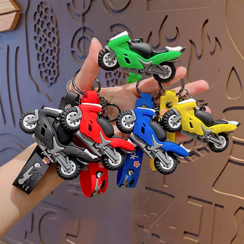 

2025 Men Motorcycle Accessories Hombre With Drip Glue Cool Motocicletas Keychain Backpack Pendant Car Llavero De Locomtora Gift