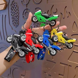 New Men Motorcycle Accessories Hombre With Drip Glue Cool Motocicletas Keychain Backpack Pendant Car Llavero De Locomtora Gift