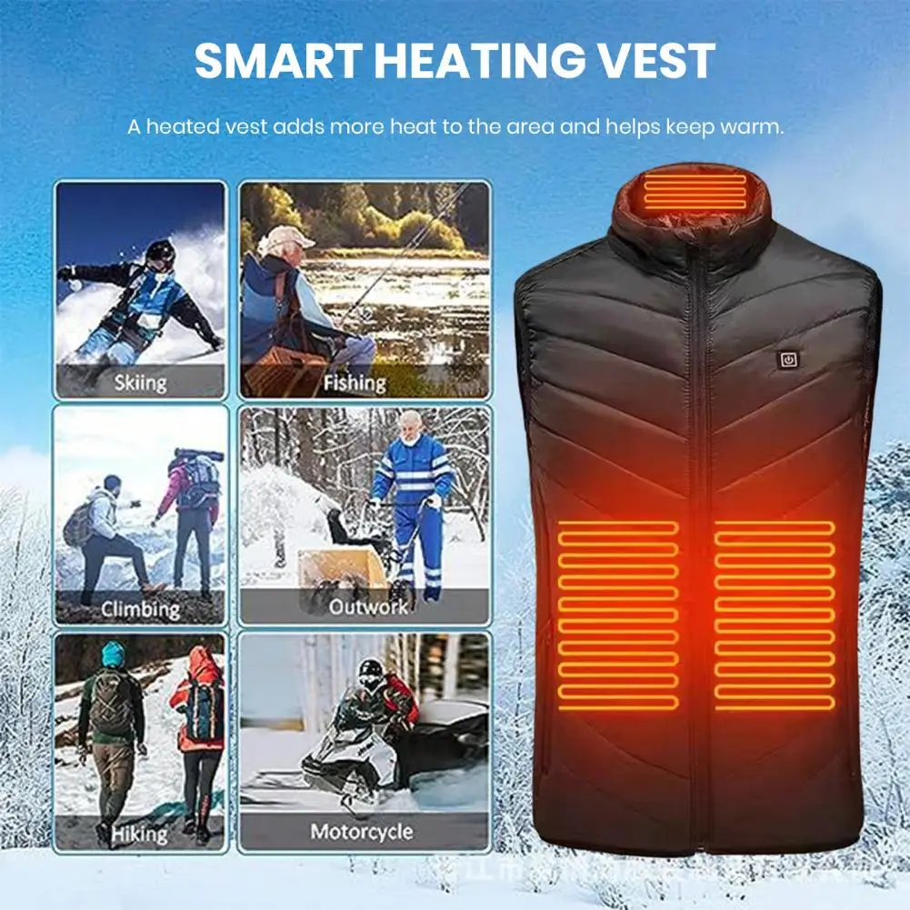 Usb Vest Stay Warm Style with This Slim Fit Unisex Usb Electric Vest Adjustable Temperature 11 Heating Zones Electric Heating