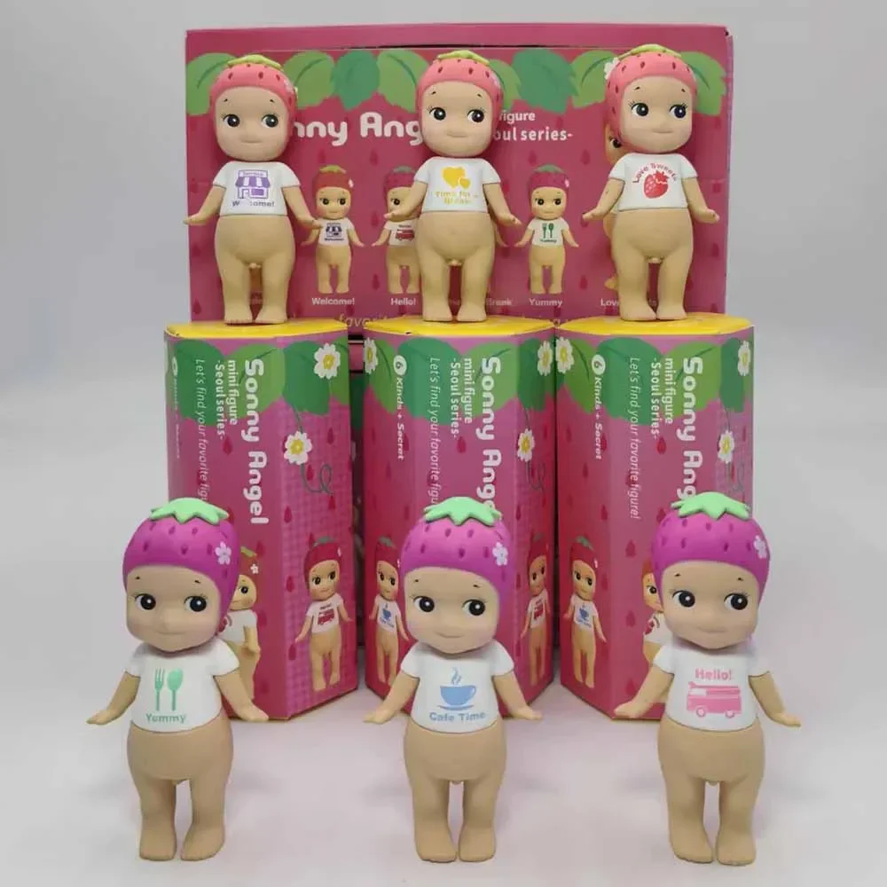 

Серия Sonny Angel Seoul, ограниченная серия, слепая коробка, милая коллекционная игрушка в подарок для детей, фанатов, клубничная кукла, аниме-фигурка