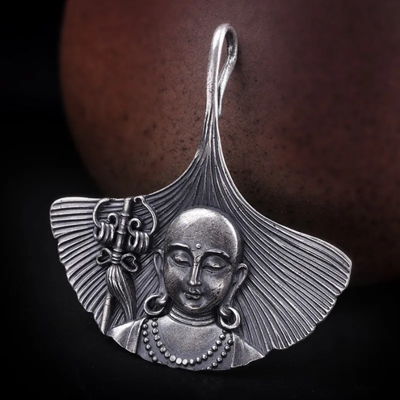 BOCAI S999 Sterling Silver Pendant for Men Women Manjushri  Samantabhadra Avalokitesvara Argentum Amulet Jewelry