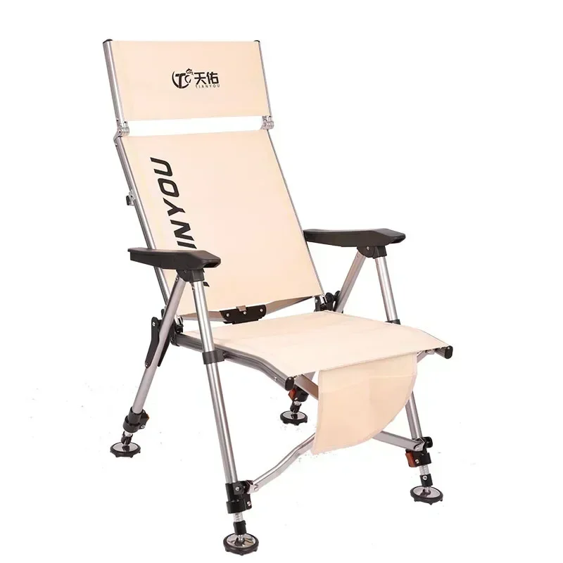 Outdoor Furniture Waist Fitting Design Large Portable Foldable Picnic Camp Chair Fishing Chair Camping