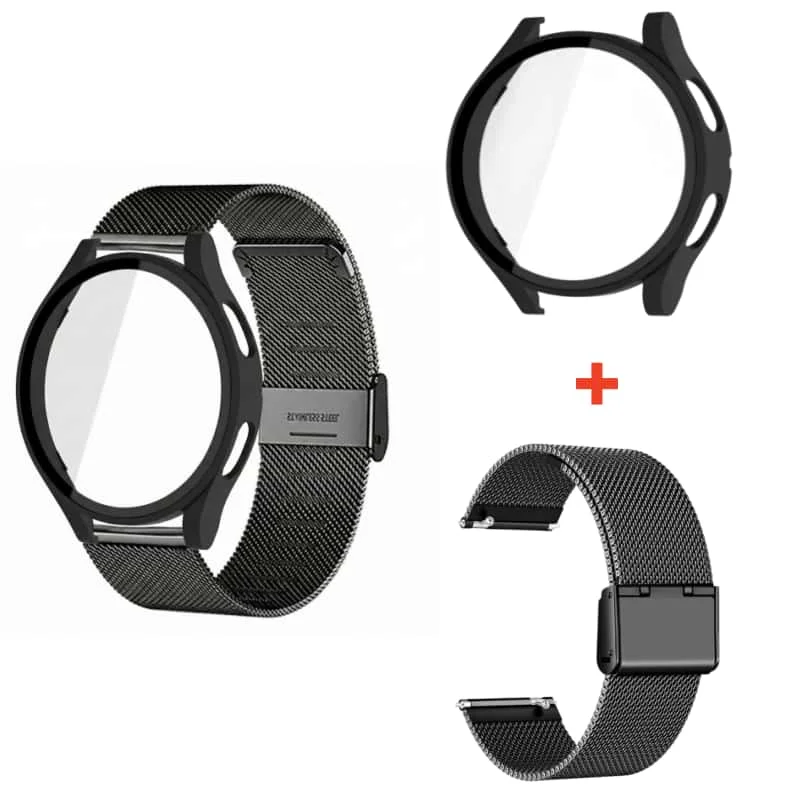 Armband für Samsung Watch 7 6 5 4 40mm 44mm Edelstahl-Armband für Galaxy Watch 4 5 6 7 44mm 40mm Metall-Mesh-Band