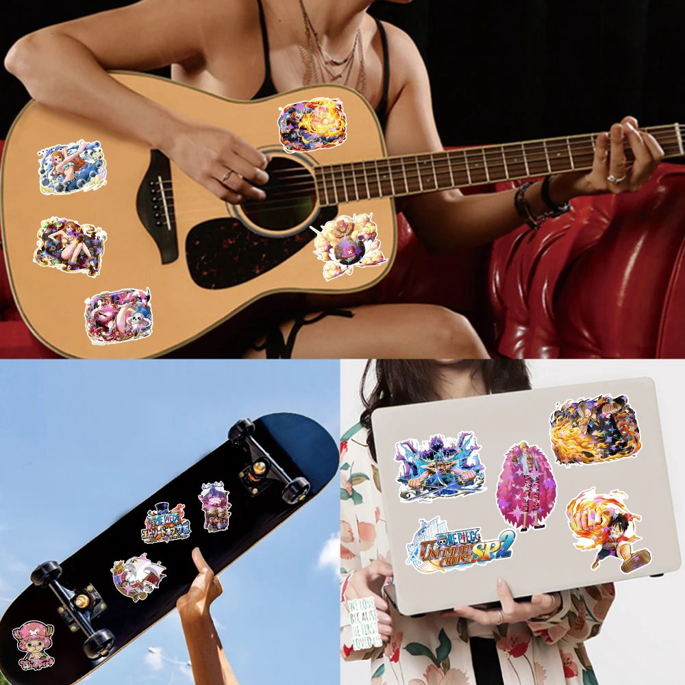 One Piece Stickers 20PCS Anime Character Luffy Zoro Nami Boa Hancock Vinyl Decals DIY for Luggage Skateboard Car Phone Laptop view 5