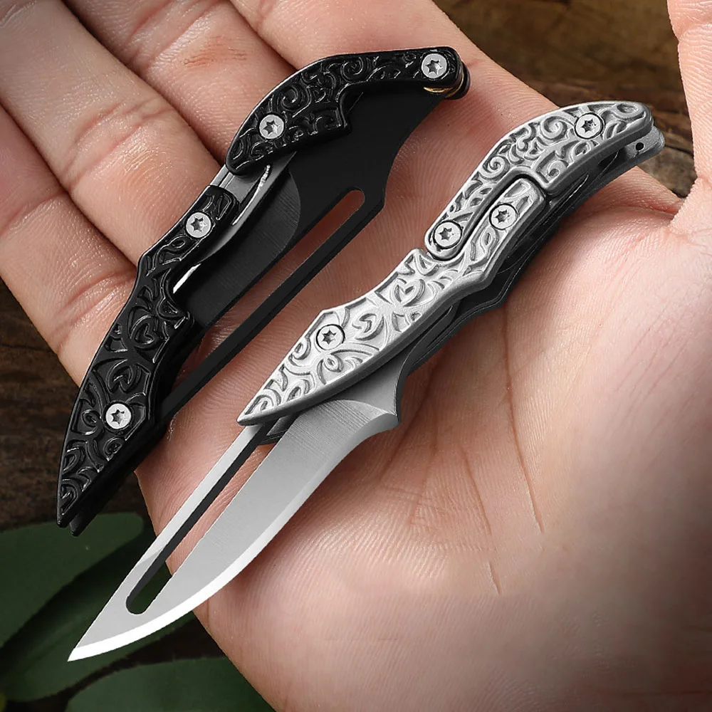 New Mini Folding Knife Self Defense Pocket Knife For Men EDC Outdoor Foldable Tactical Hunting Utility Knife Hand Tools