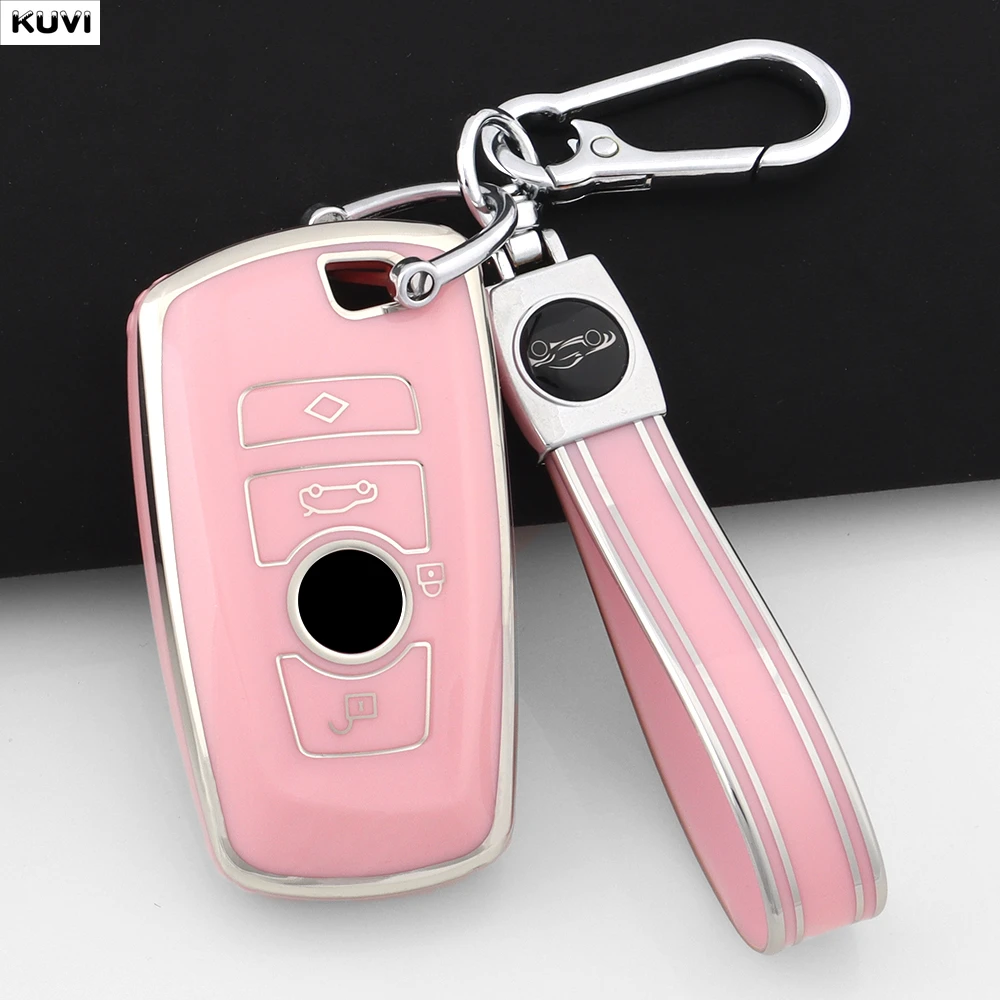Capa tpu para chave de carro, chaveiro para bmw série 1 3 5 7 x1 x3 x4 x5 f10 f15 f16 f20 f30 f18 f25 m3 m4 e34 acessórios