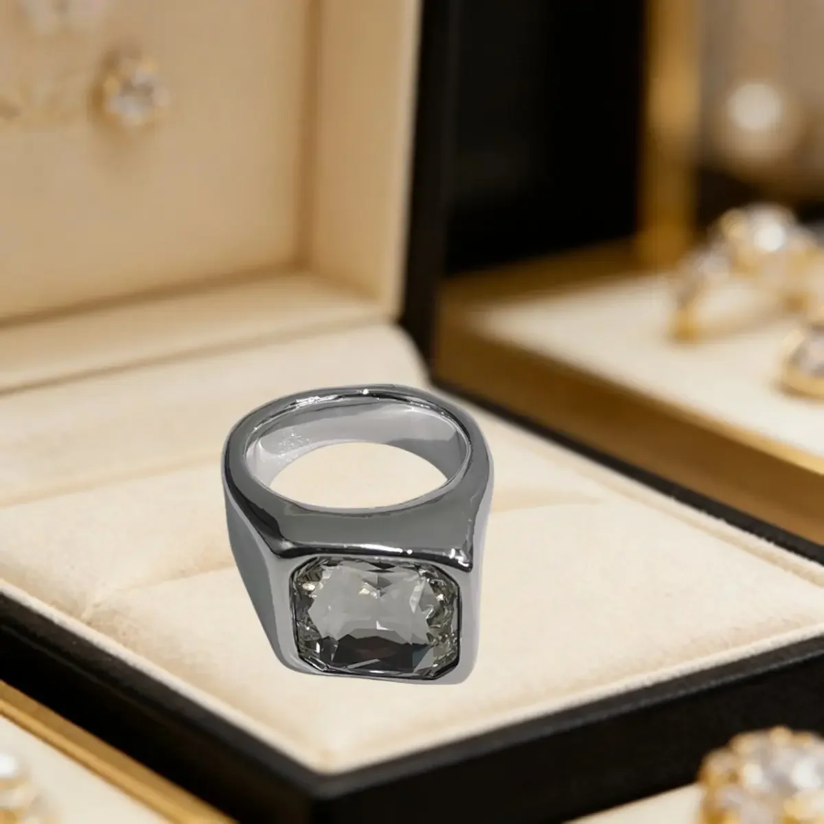 2026 Spain Dazzling Trendy Colorful Crystal Rings Jewelry Accessories Festival Gifts